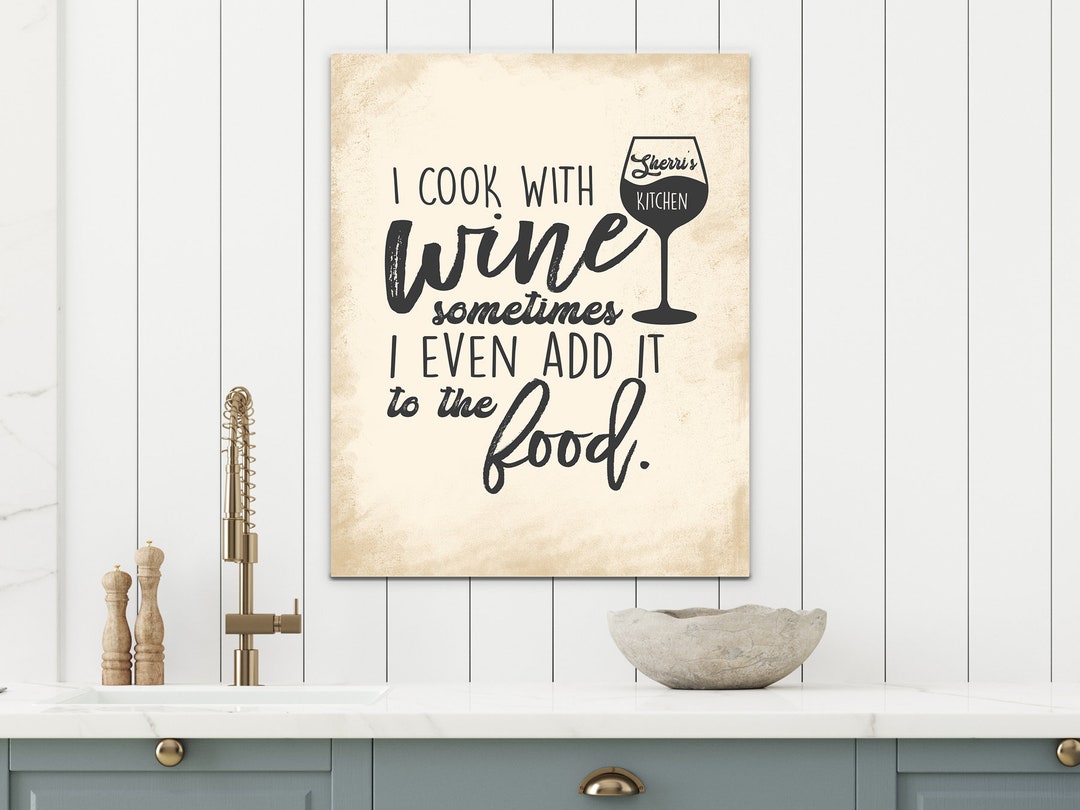 Wine Kitchen Sign Glass of Wine Wall Art Friend Birthday Etsy