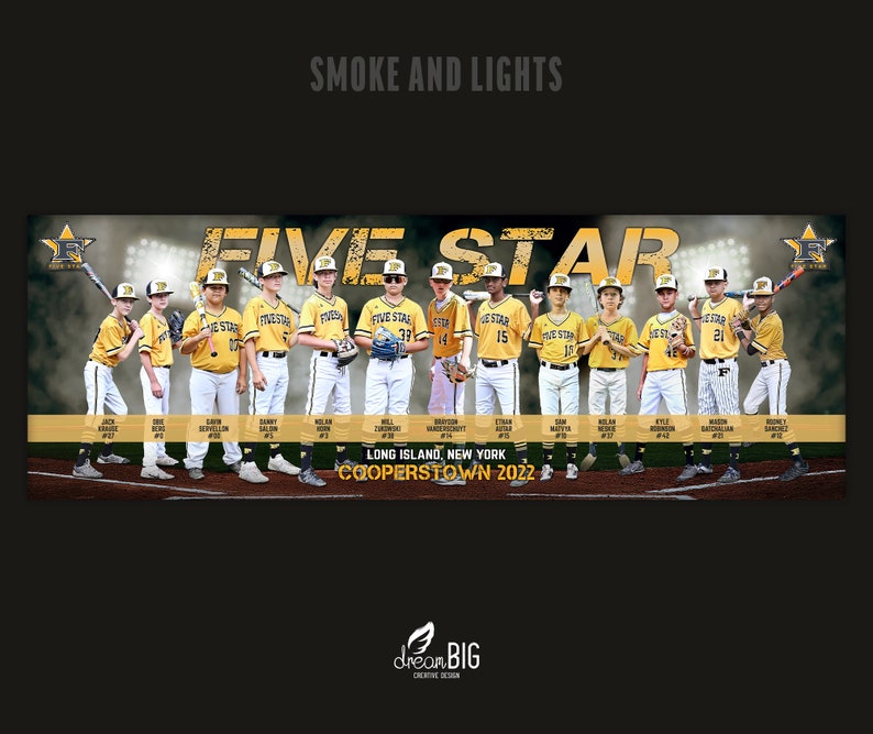 Baseball Banner, Team Poster, Custom Design, Choose Colors and Size, Designed with Your Photos image 8