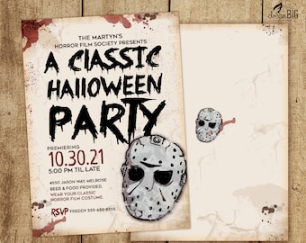 Horror Movie Halloween Party Invite - UQ5468