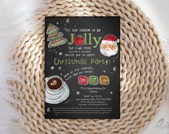 Children's Christmas Holiday Party Invitation - Digital File - Personalized