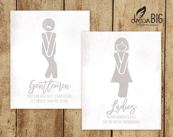 Restroom Signs / Funny / Bathroom Mini Biff Decoration / Wedding / Party / 8x10 / DIY Print at Home / Instant Download