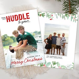Kerstfotokaart met sportthema