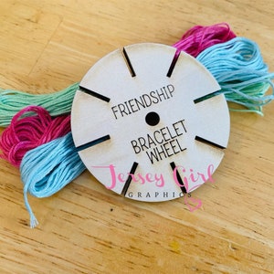 Friendship bracelet wooden wheel disc loom guide braid trollen kumihimo gift maker craft diy party braided woven number marker scout cord image 2