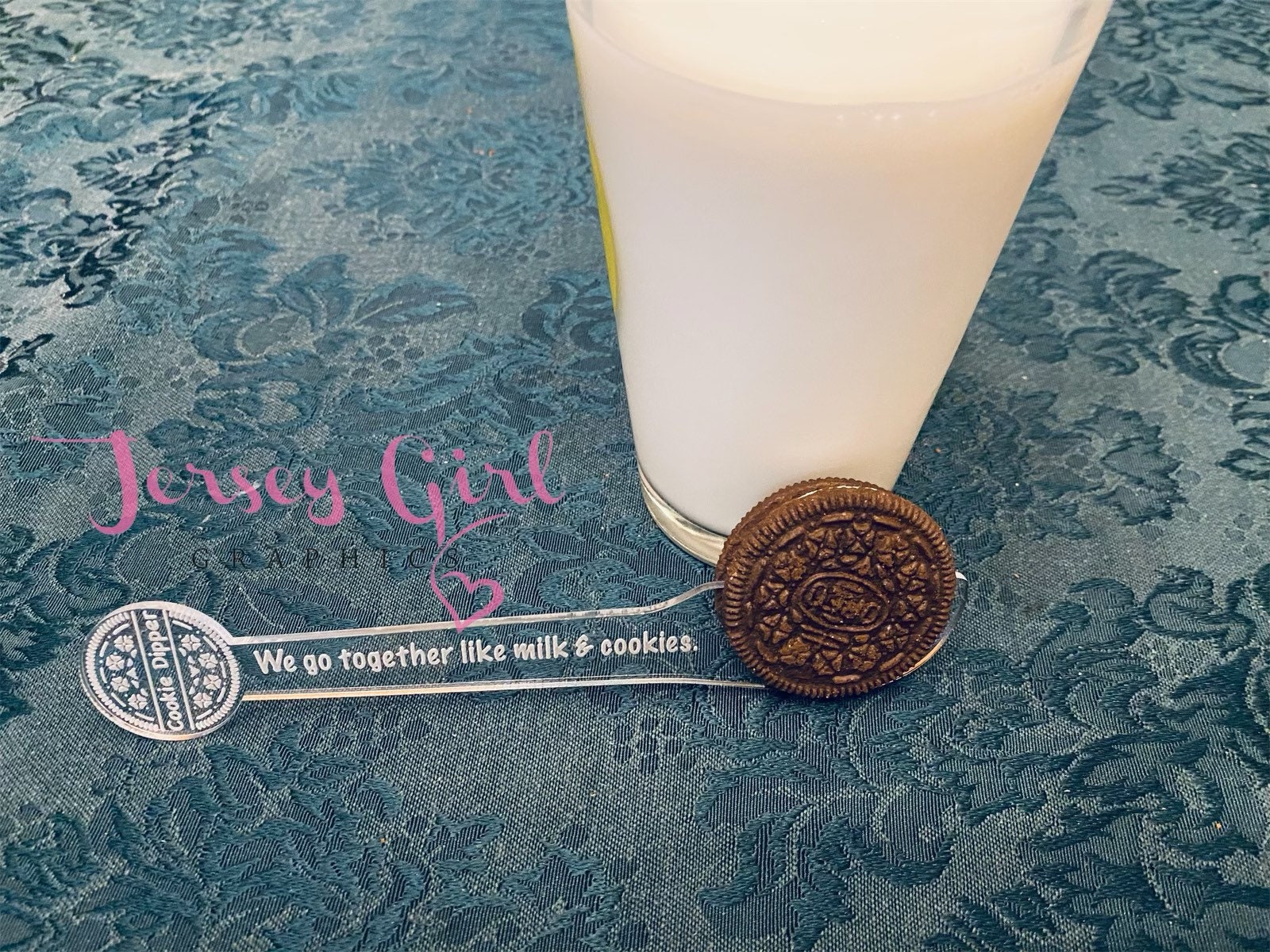 Cookie Dipper Spoon Personalized Cookies Cream Creme Milk Dip Dunk