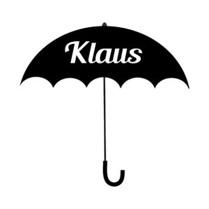 Umbrella  Name Number vinyl decal sticker logo custom