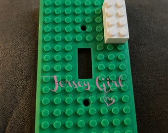 Plaque de construction en brique imprimée en 3D, couvercle de l'interrupteur, bricolage, décoration de chambre d'enfant, thème de la chambre d'enfant, cadeau, jouet, pile de jeux