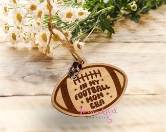 Fútbol Mamá Era madera adorno de Navidad árbol de Navidad regalo apoyo de los padres amor papá láser grabado águilas pájaros jefes de Filadelfia