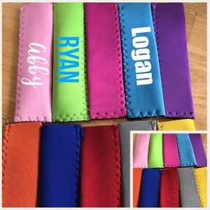 Personalized popsicle sleeve colors can cooler kid child adult summer ice pop holder bbq gift favor class yogurt