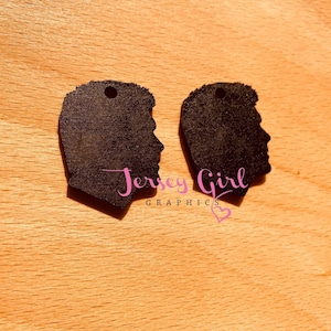Wooden dangle silhouette head earrings Dean jensen Winchester ackles gift supernatural stud Jared Sam hunter family business John saving pie