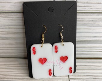 Orecchini a goccia Cowgirl con assi di carte da poker in
