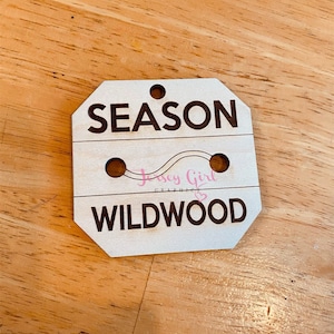 Beach Tag Jersey Shore wooden Christmas ornament home town keychain magnet decal NJ wildwood ocean city cape may badge permit decor