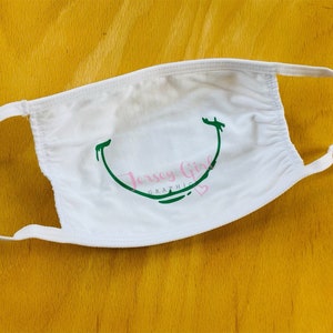 CLEARANCE Christmas smile custom cotton face mask holiday stole elf Cindy who grin happy stocking gift eve organic green funny 2020