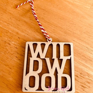Home town wooden Christmas ornament coaster jersey shore NJ wildwood ocean city cape may badge permit decor beach tag you choose image 2