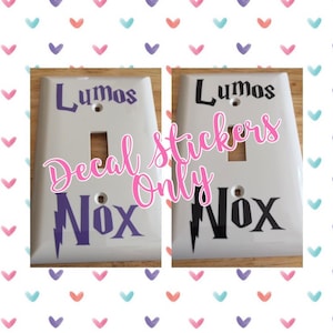 Light Switch Vinyl decal home decor gift lumos nox kids room nursery decoration birthday bat fairy