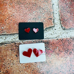 CLEARANCE Heart acrylic stud earrings shape gift love Valentine’s Day sweetheart sweet birthday holiday