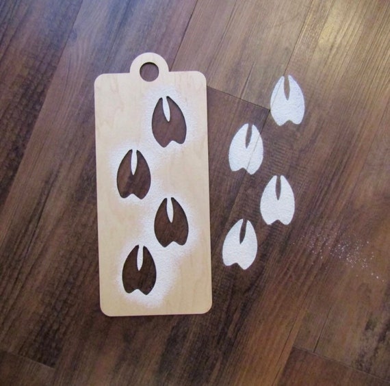 Santa Boots and reindeer Hoof Print DIY to Go Kit l 9x9 Stencil Only –  BoardRoom46