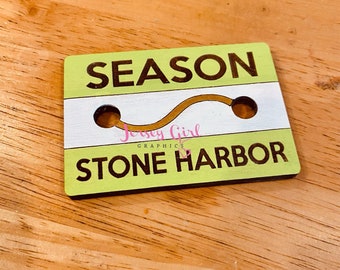 Strand Tag Jersey Shore Holz Weihnachten Ornament Home Town Schlüsselanhänger Magnet Aufkleber NJ Wildholz Ozean Stadt Cape kann Abzeichen erlauben Dekor