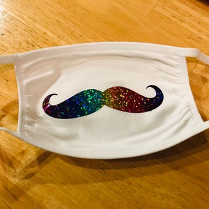 Mustache funny cotton face mask humor gentleman dude bro stay away essential dad father pop grandpa gift