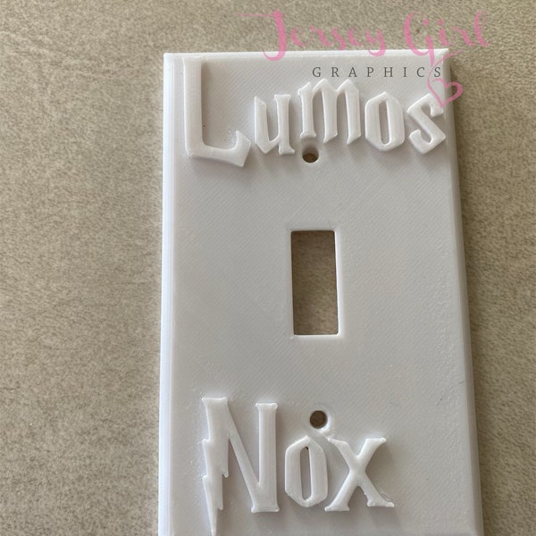 3D printed Latin Light Switch Cover lumos nursery theme room kids gift nox magic wizard birthday decor plate diy child baby book geek