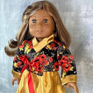 Hanbok Doll Dress: Traditional Korean Outfit for 18&quot; Dolls