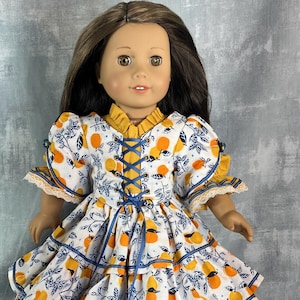 Historischer Bürgerkrieg, Viktorianisches Kleid für American Girl Doll 18 "Puppe