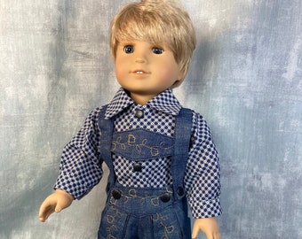 Historical Lederhosen German Alpine Boy Doll Outfit, for American Girl Doll