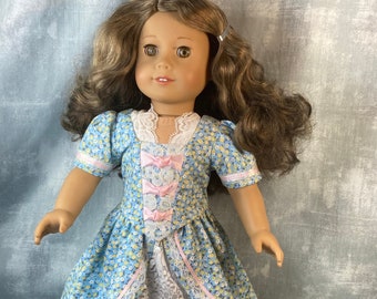 Historical Colonial Victorian Dress for American Girl Doll 18" Doll