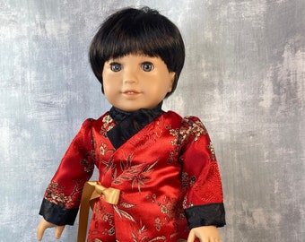 Traje de boneca coreana Hanbok: roupas tradicionais asiáticas para meninos, para bonecas de 18 polegadas