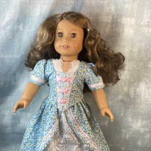 Historical Colonial Victorian Dress for American Girl Doll 18&quot; Doll