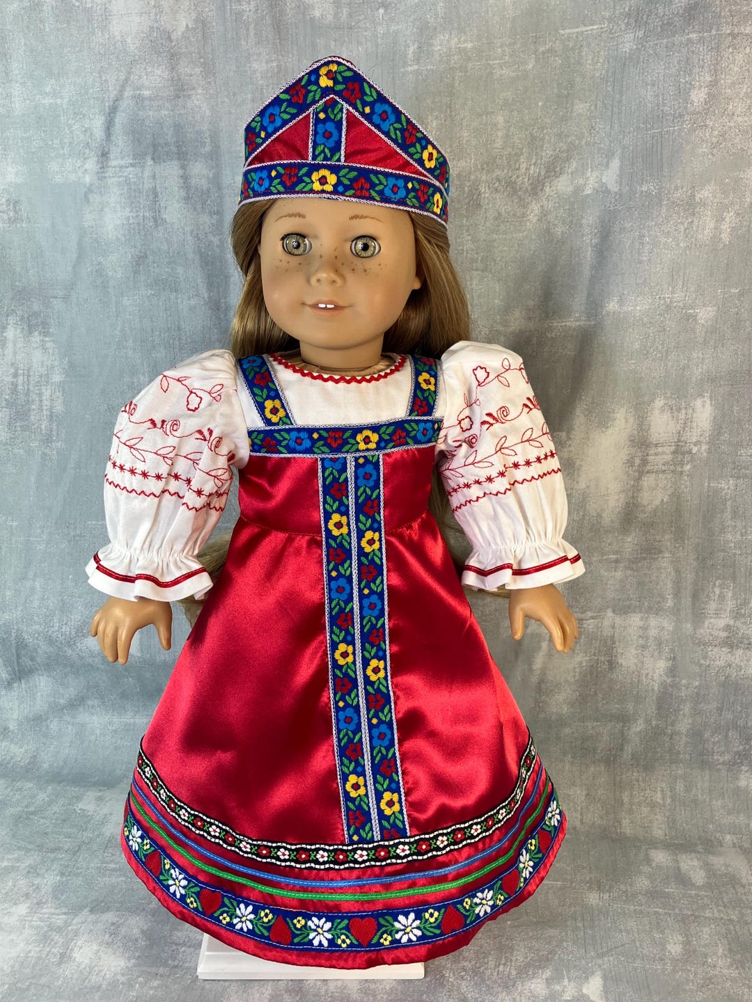 Russian Safaran Traditional Folk Style Dress for American Girl Doll - Etsy