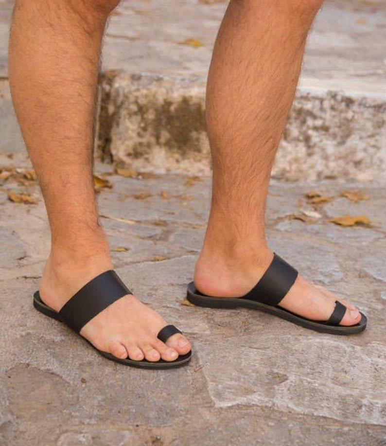 mens roman style leather sandals