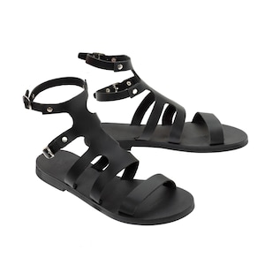 Women Lace up Sandals, Women Leather Sandals, Gladiator Sandals ...