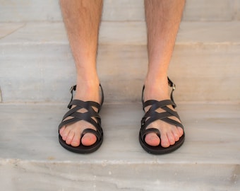 Sandales pour hommes, sandales grecques pour hommes, sandales en cuir pour hommes, claquettes pour hommes, sandales pour hommes faites main, sandales d'été pour hommes, sandales pour hommes nues
