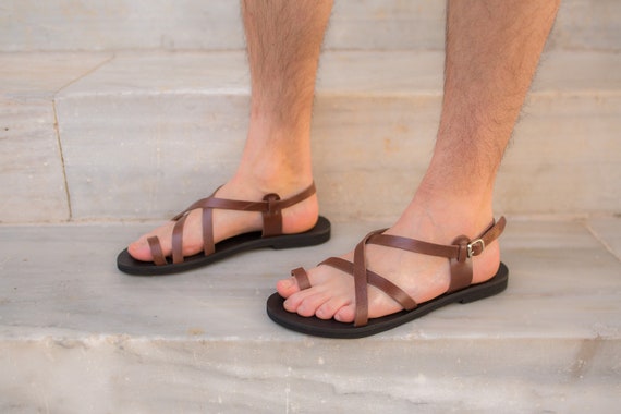 mens leather sandals near me