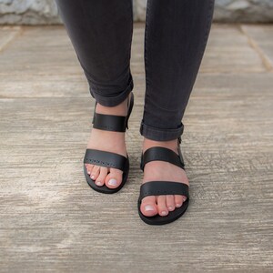 Strappy Sandals, Women Sandals, Leather Sandals, Greek Sandals, Handmade Sandals, Flat Sandals, Summer Shoes, Two strap Sandals, Slides