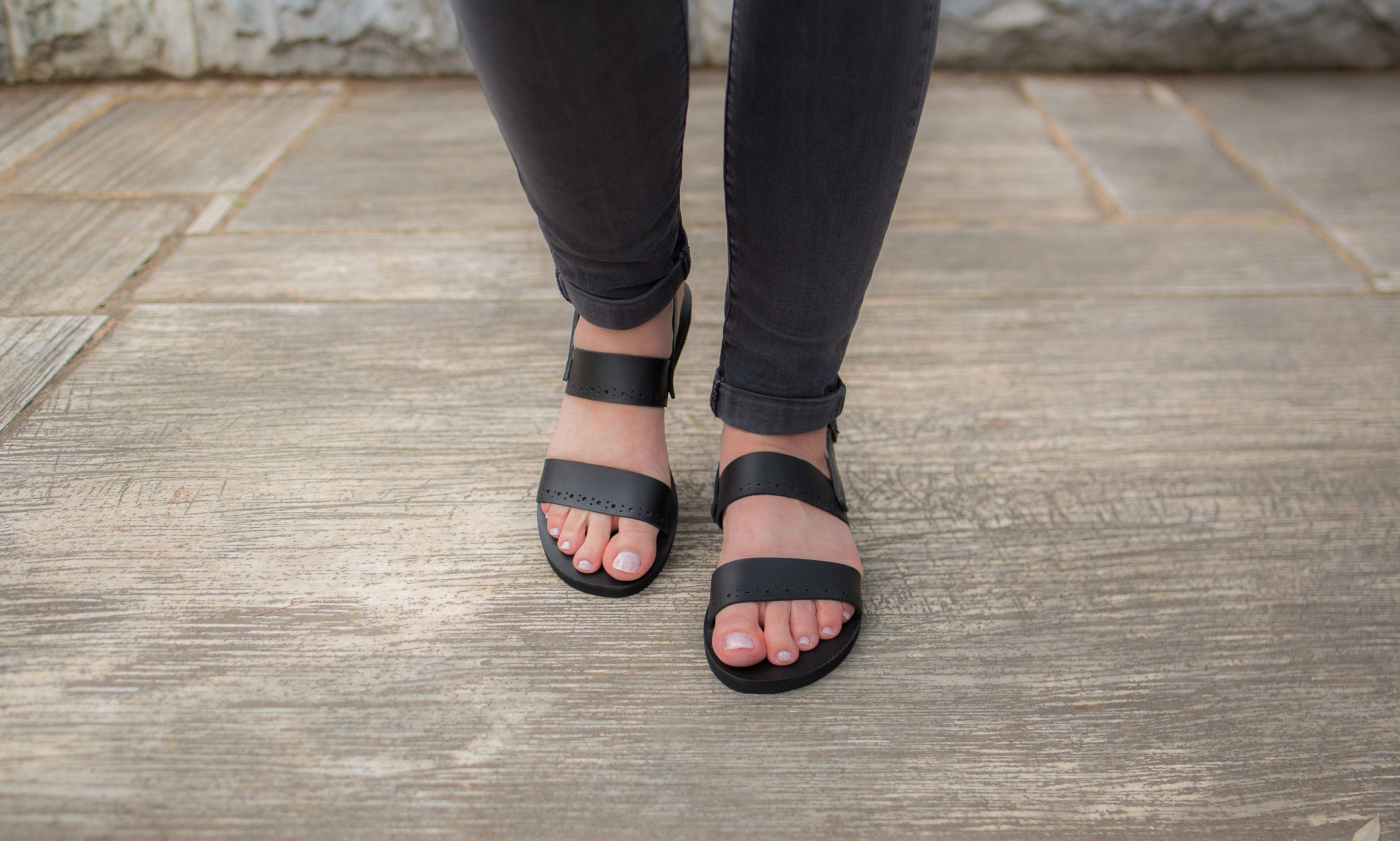 Jc sandals best sale leather