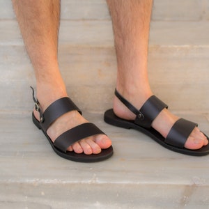 Handmade Men Sandals, Men leather Sandals, Men Slides, Men Sandals, Strappy Men Sandals, Summer Sandals for men, Barefoot Men Sandals