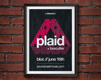 Plaid concert poster