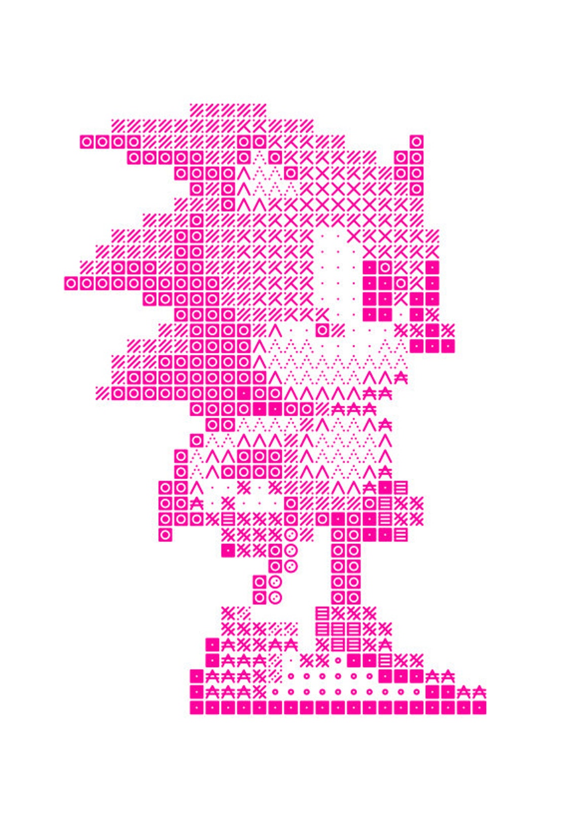 Sonic the Hedgehog ASCII Style Poster Etsy UK