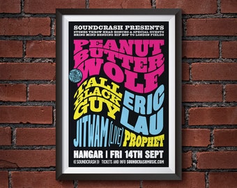 Peanut Butter Wolf / Tall Black /Eric Lau concert poster
