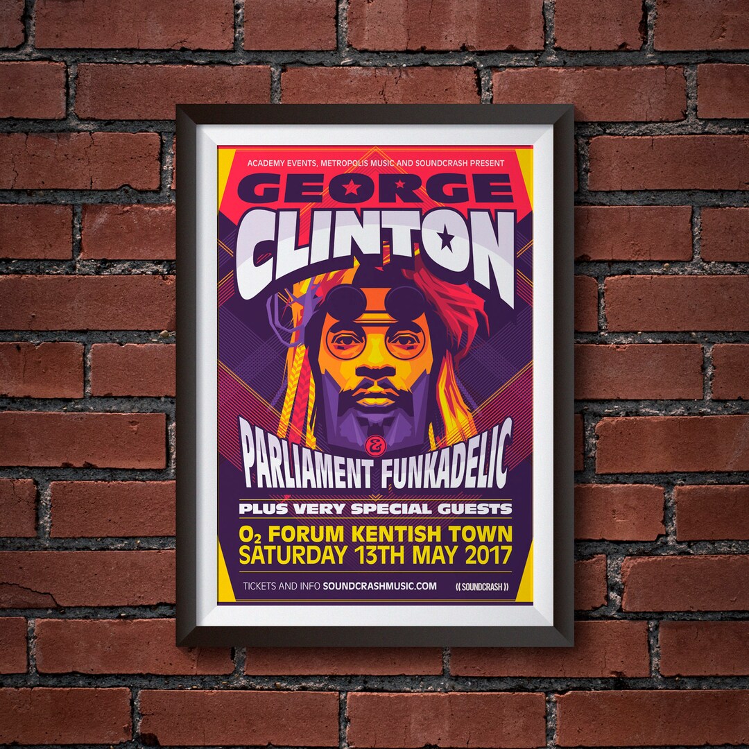 George Clinton Concert Poster - 02 Forum - Etsy