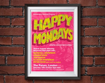 Happy Mondays concert poster