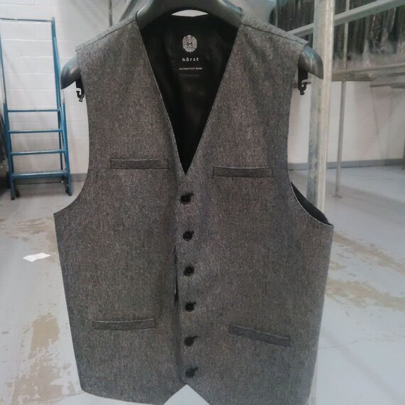 Tweed Vests Charcoal Grey | Etsy