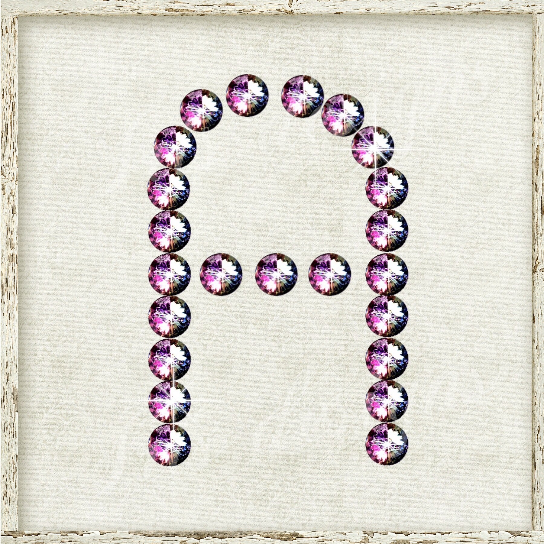 Pink Diamond Alpabet Etsy