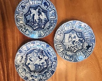 明代クラーク磁器皿、青白鳥と花 - Etsy 日本
