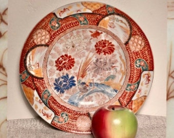 Japans Imari-bord. Circa 1860. Hisutomi Yohri Masaoki.