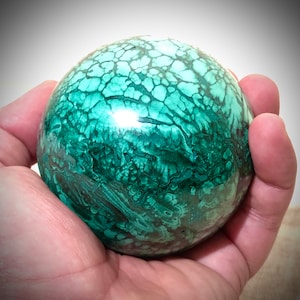 Large Pure Malachite Sphere