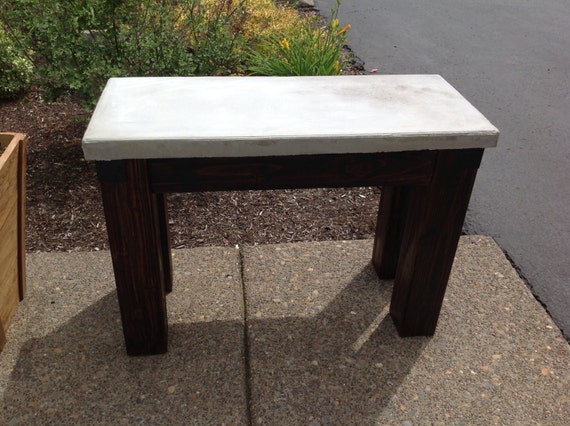 Concrete Yard Bench Etsy