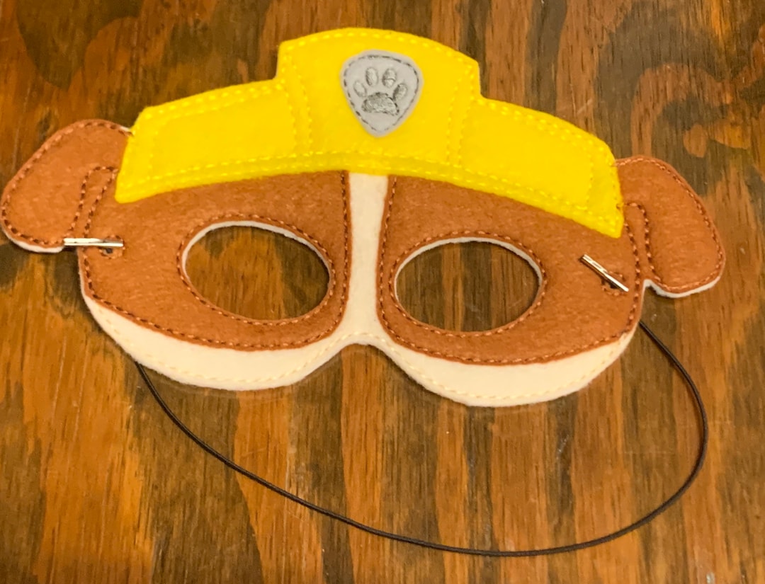 Construction Pup Mask Etsy