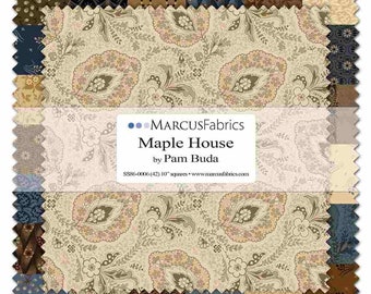 NEW! Maple House by Pam Buda for Marcus Fabrics - 10" Layer Cake (42 - 10" Squares)